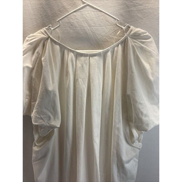 NEW English factory women’s Plus 2X lined white top puffed sleeves romantic - Picture 5 of 12